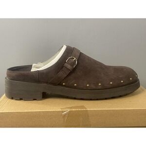 Lucky Brand Clogs Womens Size 12 Brown LK-CAYTINA Suede Studded Mules Shoes